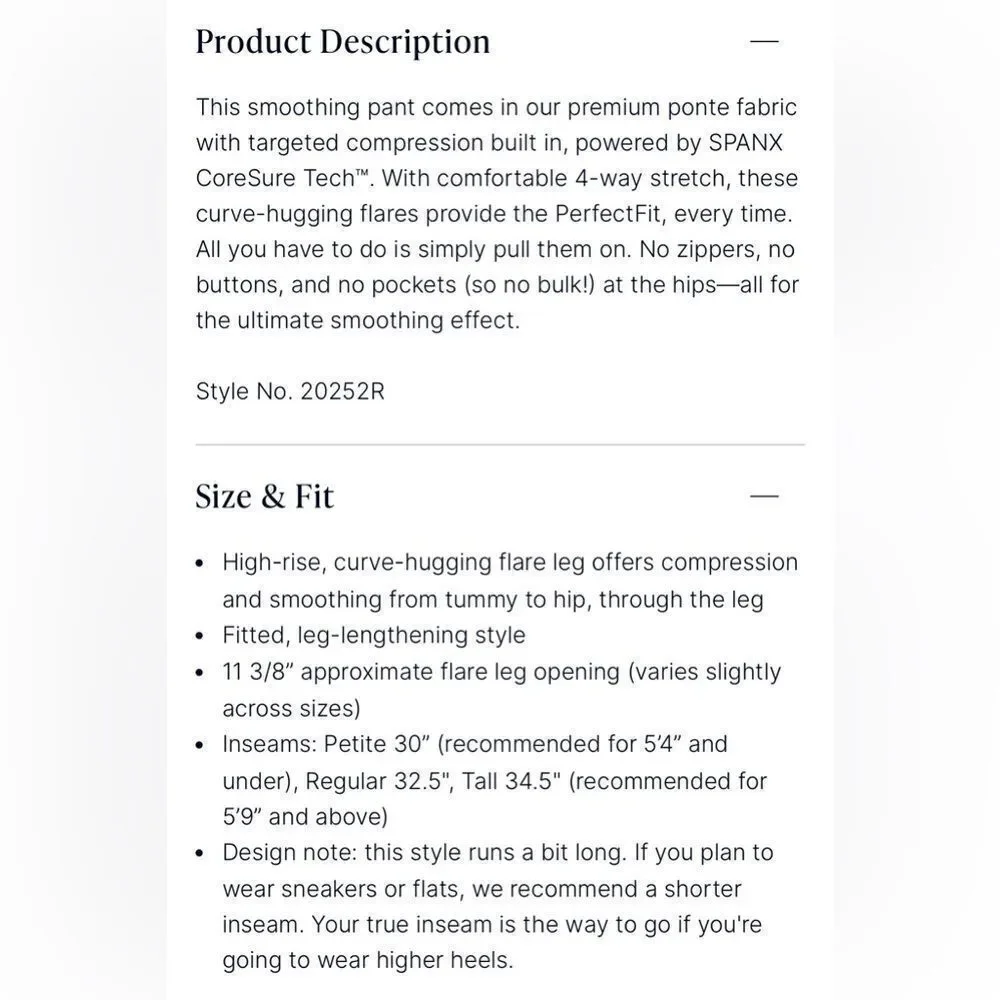 SPANX Hi Rise Flare Pants in Classic Black NWT 1X - Picture 10 of 13